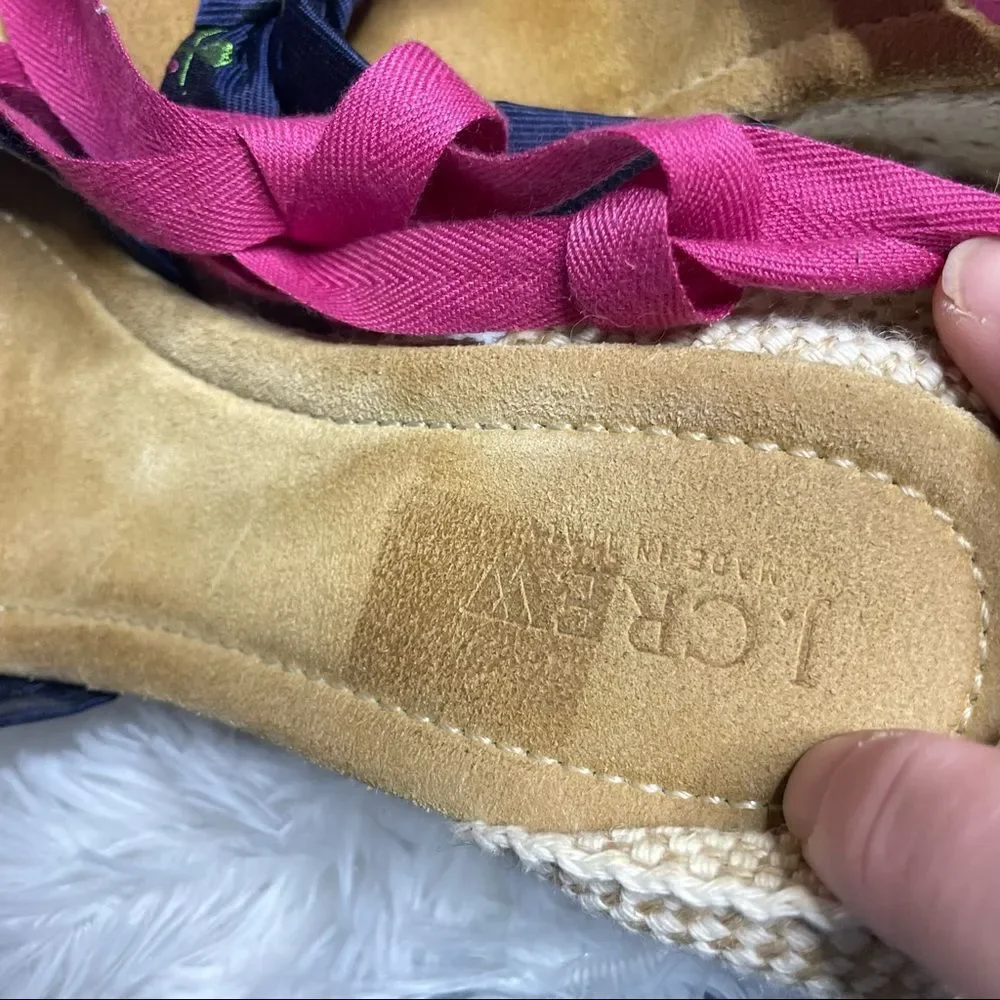 J Crew lace up espadrilles size 7